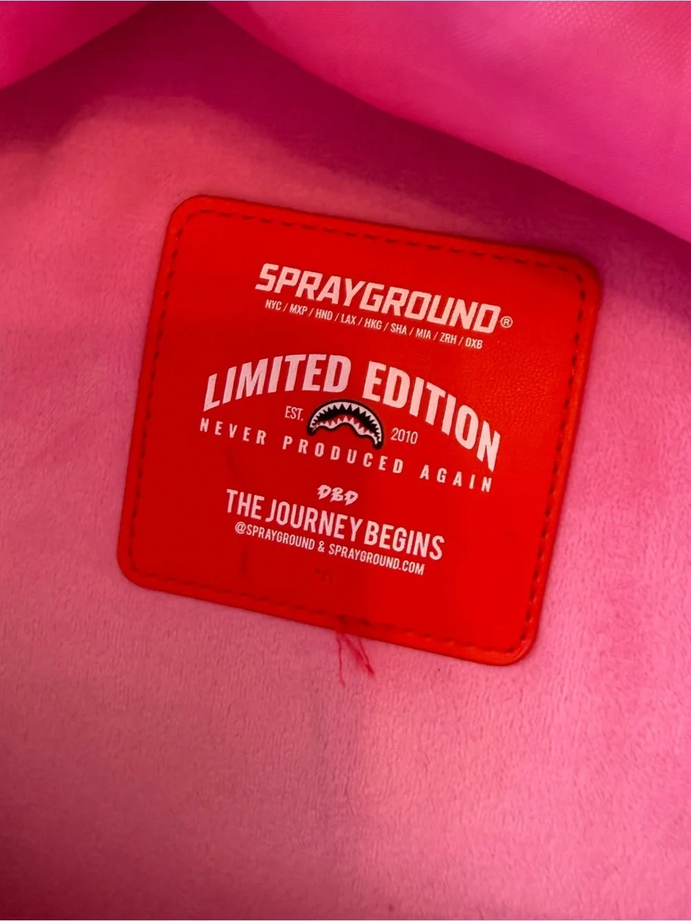 Sprayground 3am Riptide Pink Backpack Used No Sprayground Tag